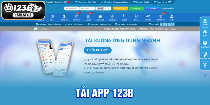 Tải App 123B Chóng Qua IOS & Android Đơn Giản Nhất